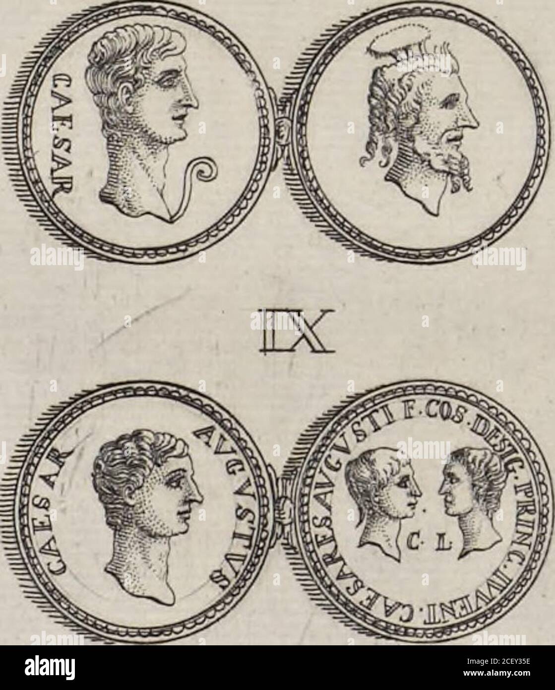 . I cesari in oro : raccolti nel Farnese museo, e pubblicati colle loro congrue interpretazioni. VK. Stock Photo