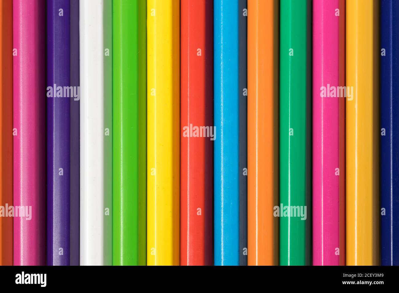 Close-up of a group of pencils. Colorful background. Stock Photo