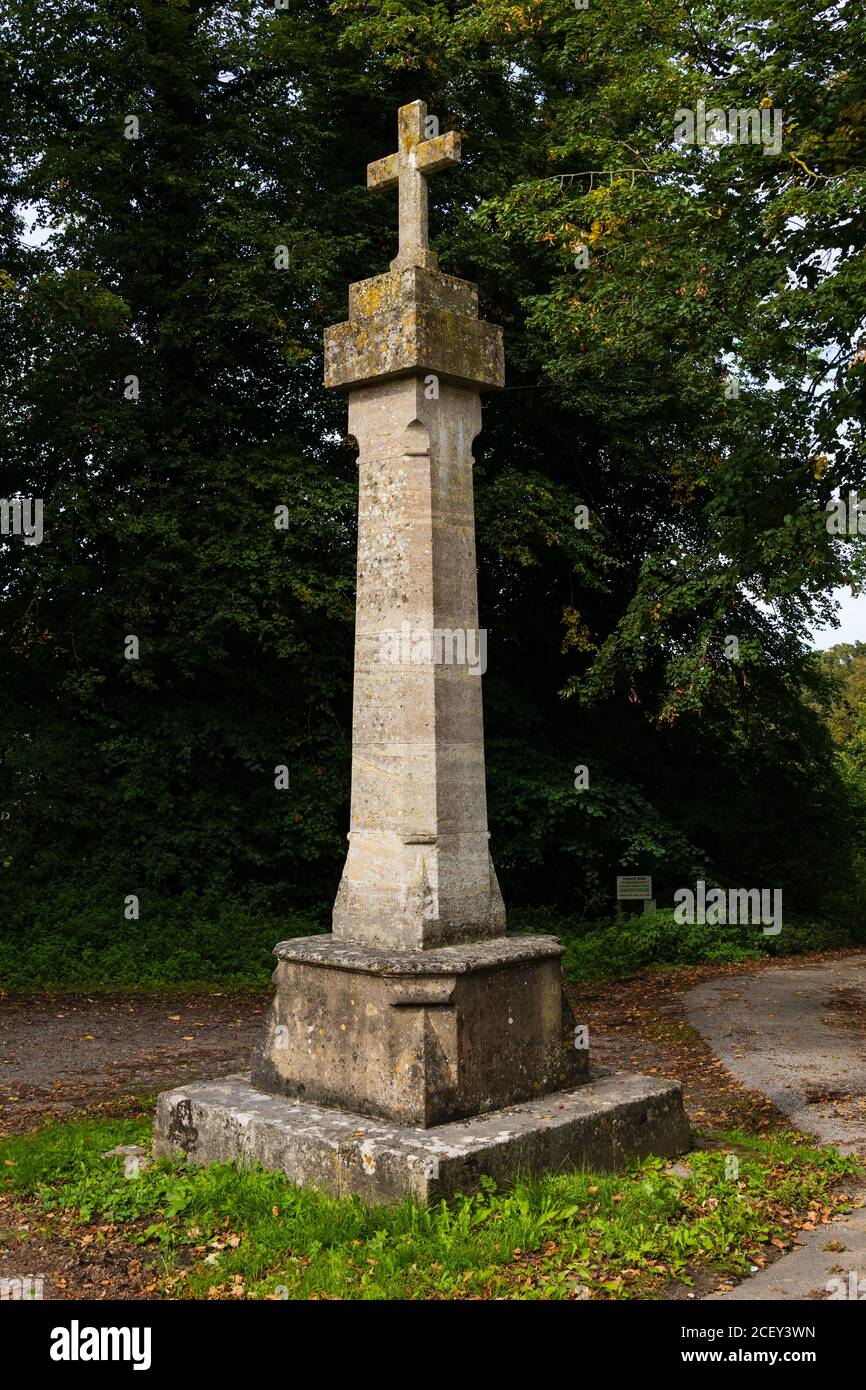 Eleanor Cross on the Easton estate, Lincolnshire, England Stock Photo