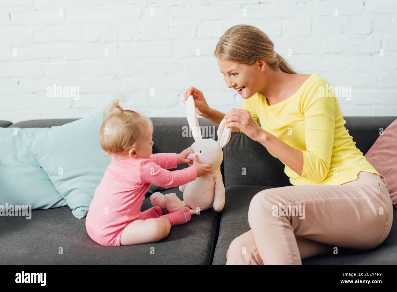 Mother baby girl in soft hi-res stock photography and images - Alamy