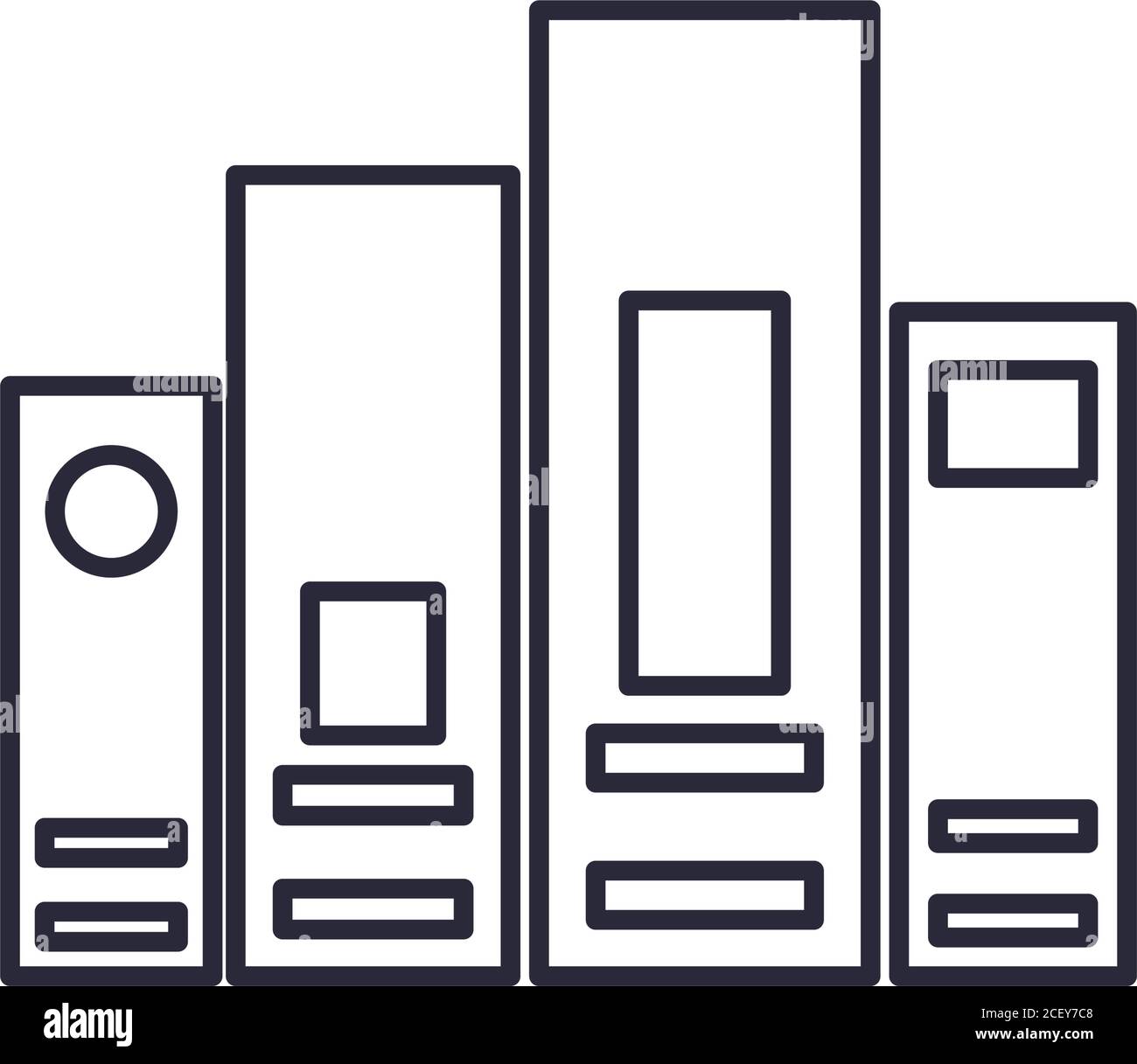 books line style icon design, Education literature and read theme ...