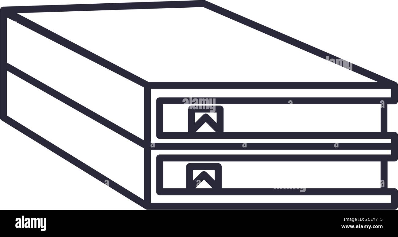 books line style icon design, Education literature and read theme ...