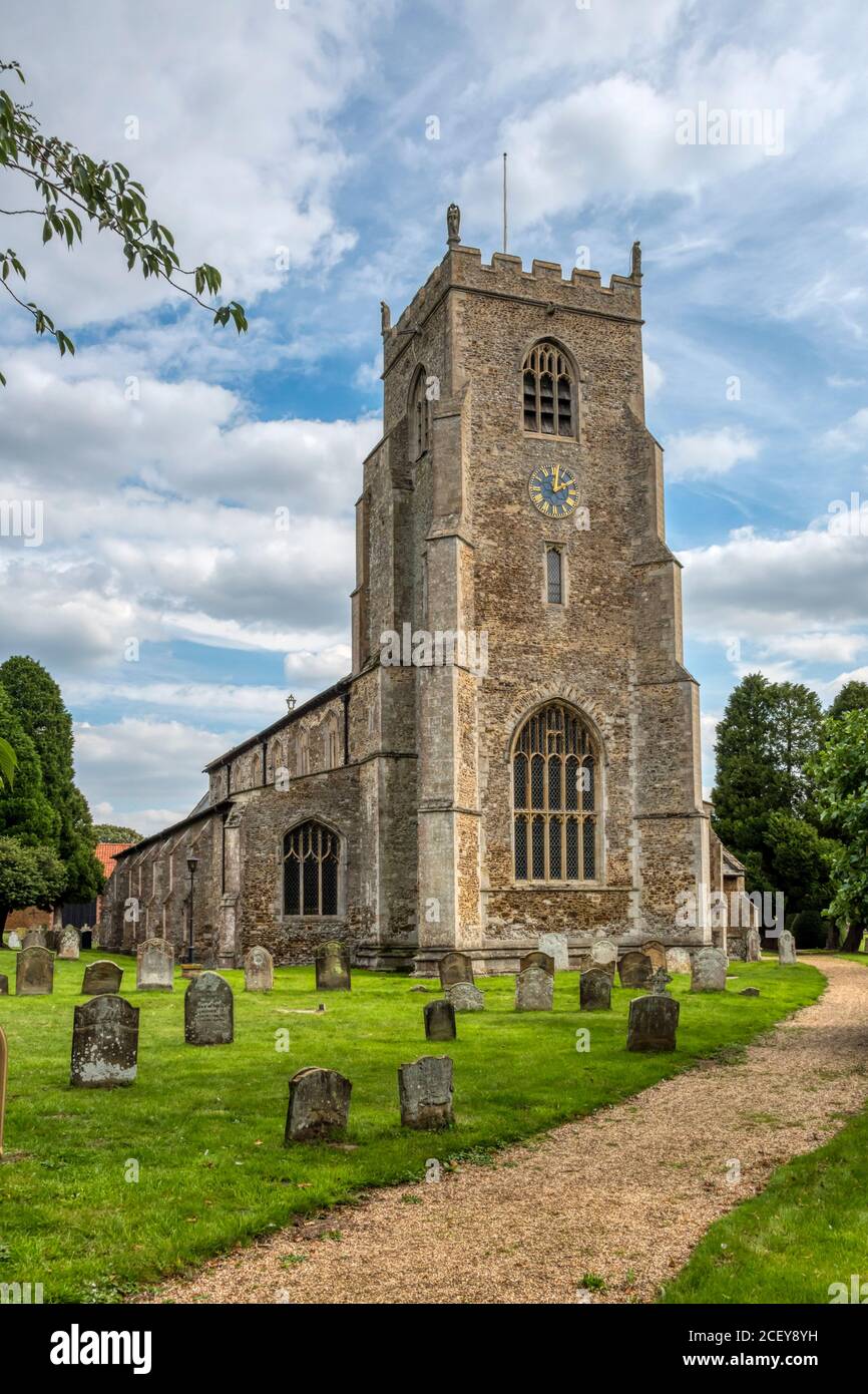 St Nicholas church, Dersingham, Norfolk Stock Photo Alamy