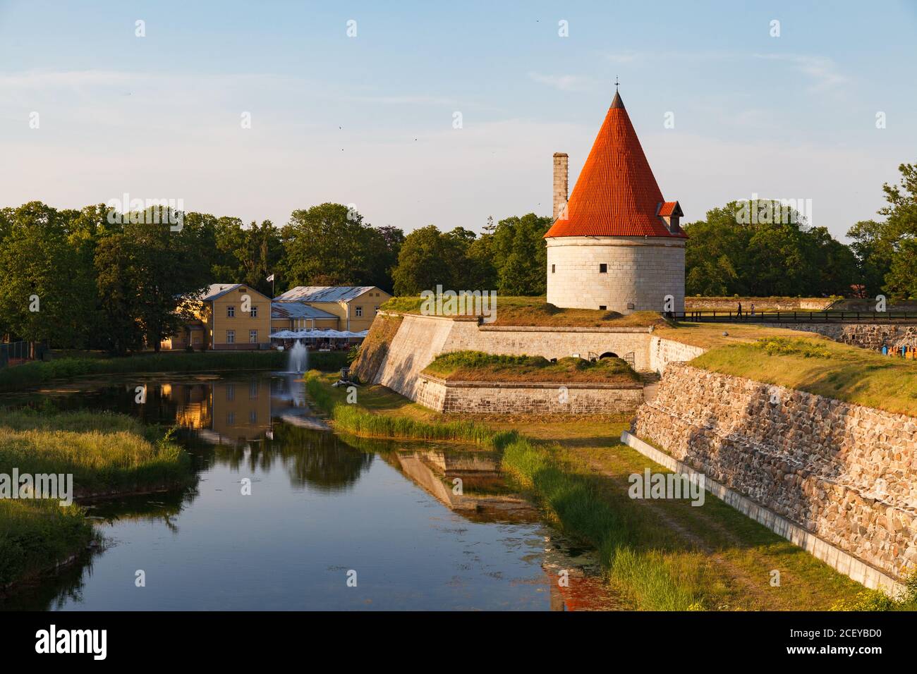 Kuressaare Castle in Saaremaa, Estonia. Sunny summer day. Stock Photo