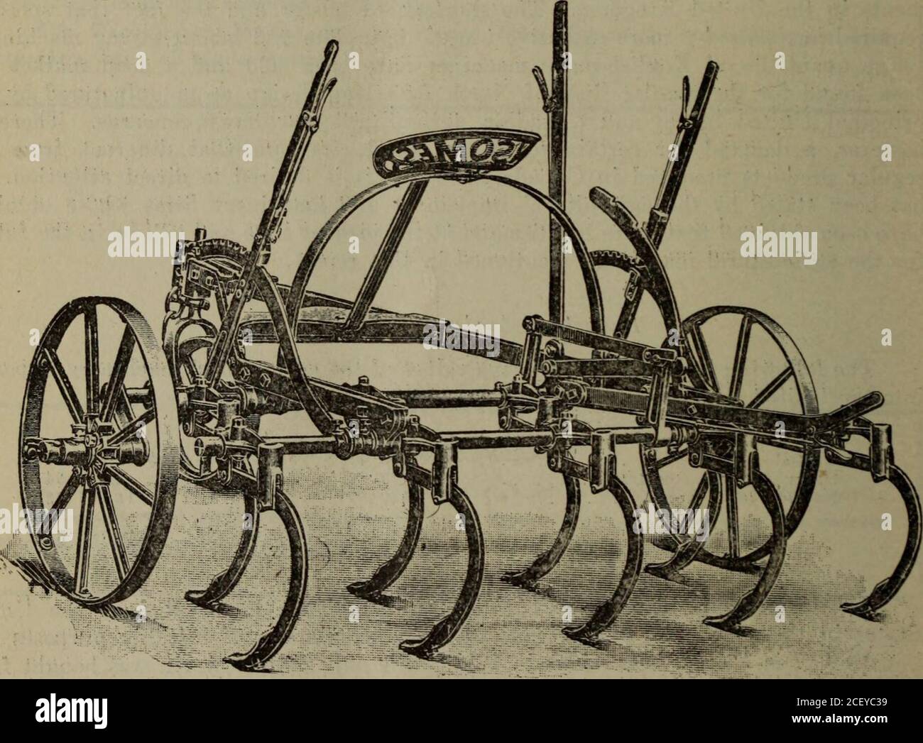 . COMMERCIAL INTELLIGENCE JOURNAL (CANADA) 1917 pt. 1. a rigid tine cultivator is best as it will hold to its work with the tractorbetter than the spring type. If, however, the soil is rocky or stony a spring-tinecultivator is preferred as it will give and will not remain rigid on striking anythingsolid, thus lowering breakage charges. A cultivator for use with a tractor must havea front swivel wheel. In a heavy solid steel tractor cultivator for which there is a demand, there shouldbe from eleven to fifteen tines on each cultivator and the price should be such that itcould be sold to the farm Stock Photo