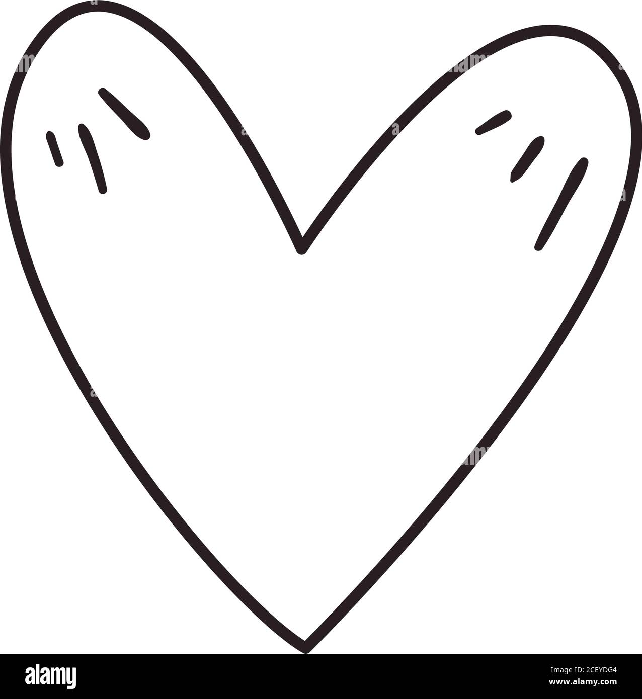 Heart line style icon design of love passion and romantic theme Vector ...