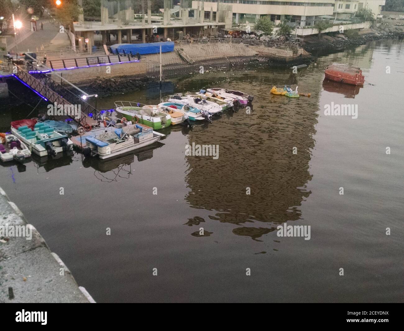 Native Jetty Bridge is located in Karachi, Sindh, Pakistan. It connects the city with the Port of Karachi. Stock Photo