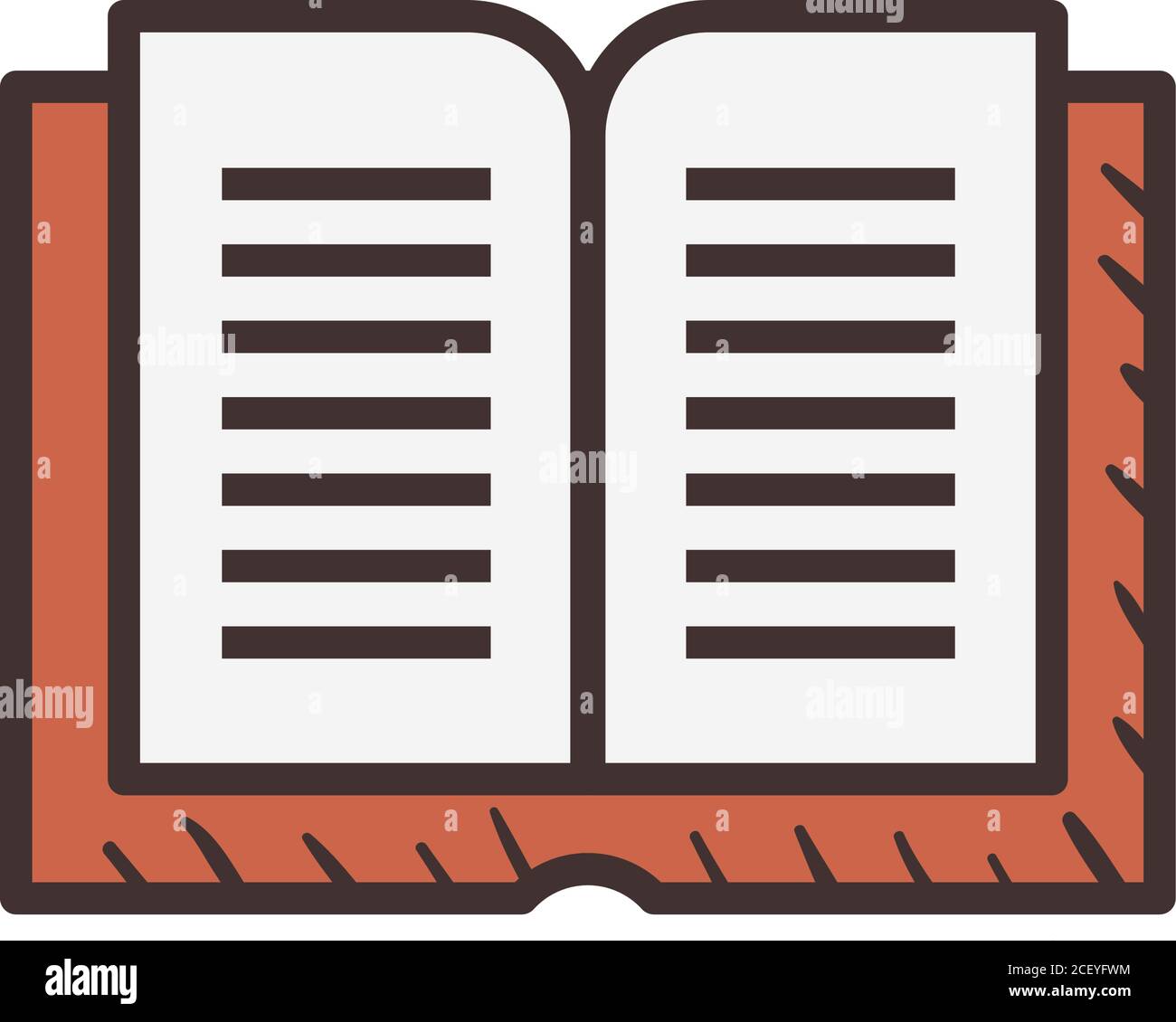 open book line and fill style icon design, Education literature and ...
