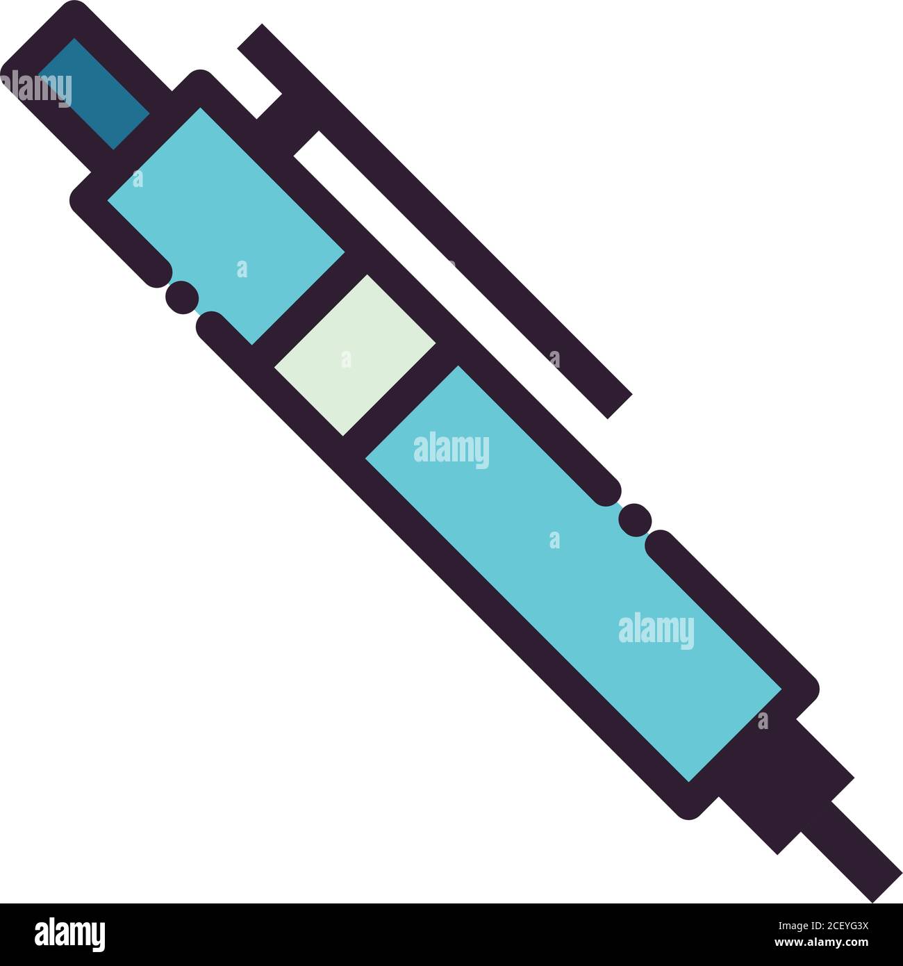 Pen line and fill style icon design, Tool write office object ...