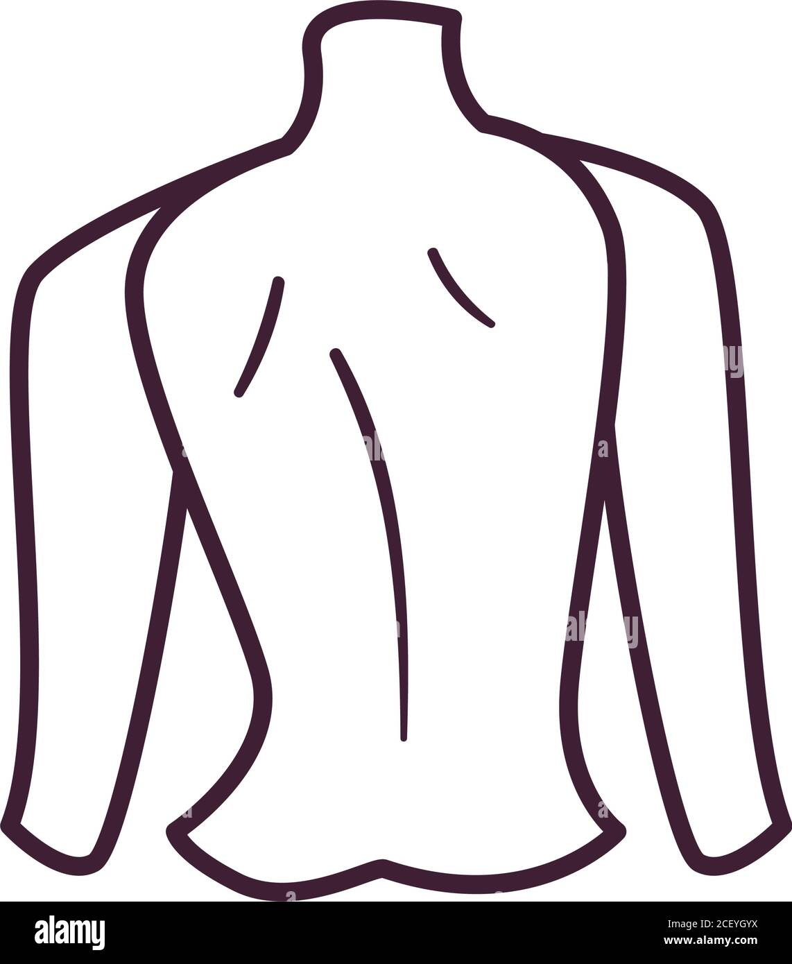 female back line style icon design, Human body person people health anatomy biology and science