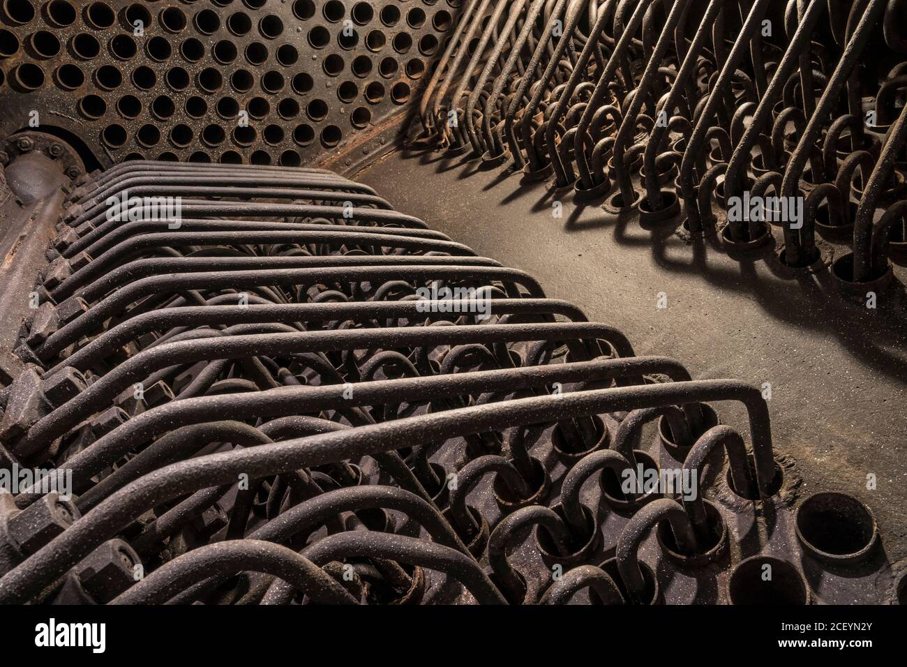 heat exchanger detail of a historic steam kettle Stock Photo Alamy