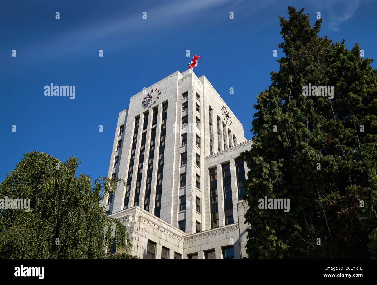 Vancouver City Hall Building. The exterior of the Vancouver City Hall building. British Columbia, Canada. Stock Photo
