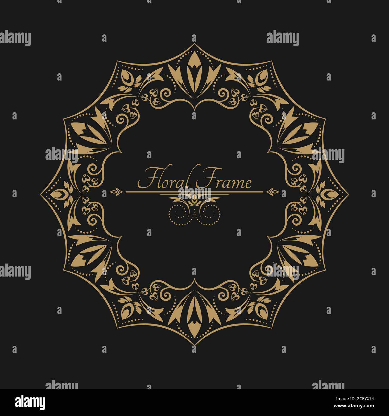 Arabic round logo Stock Vector Images Alamy