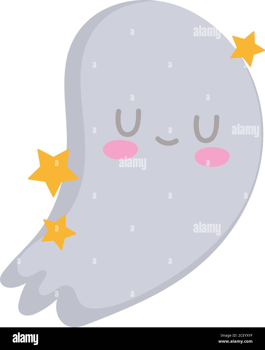 happy halloween, cute ghost cartoon trick or treat celebration vector ...