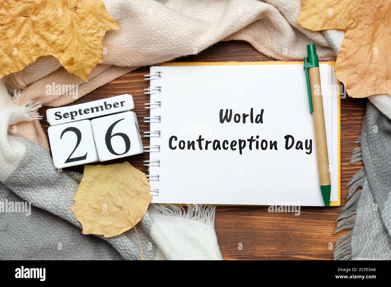 World Contraception Day of autumn month calendar september Stock Photo ...
