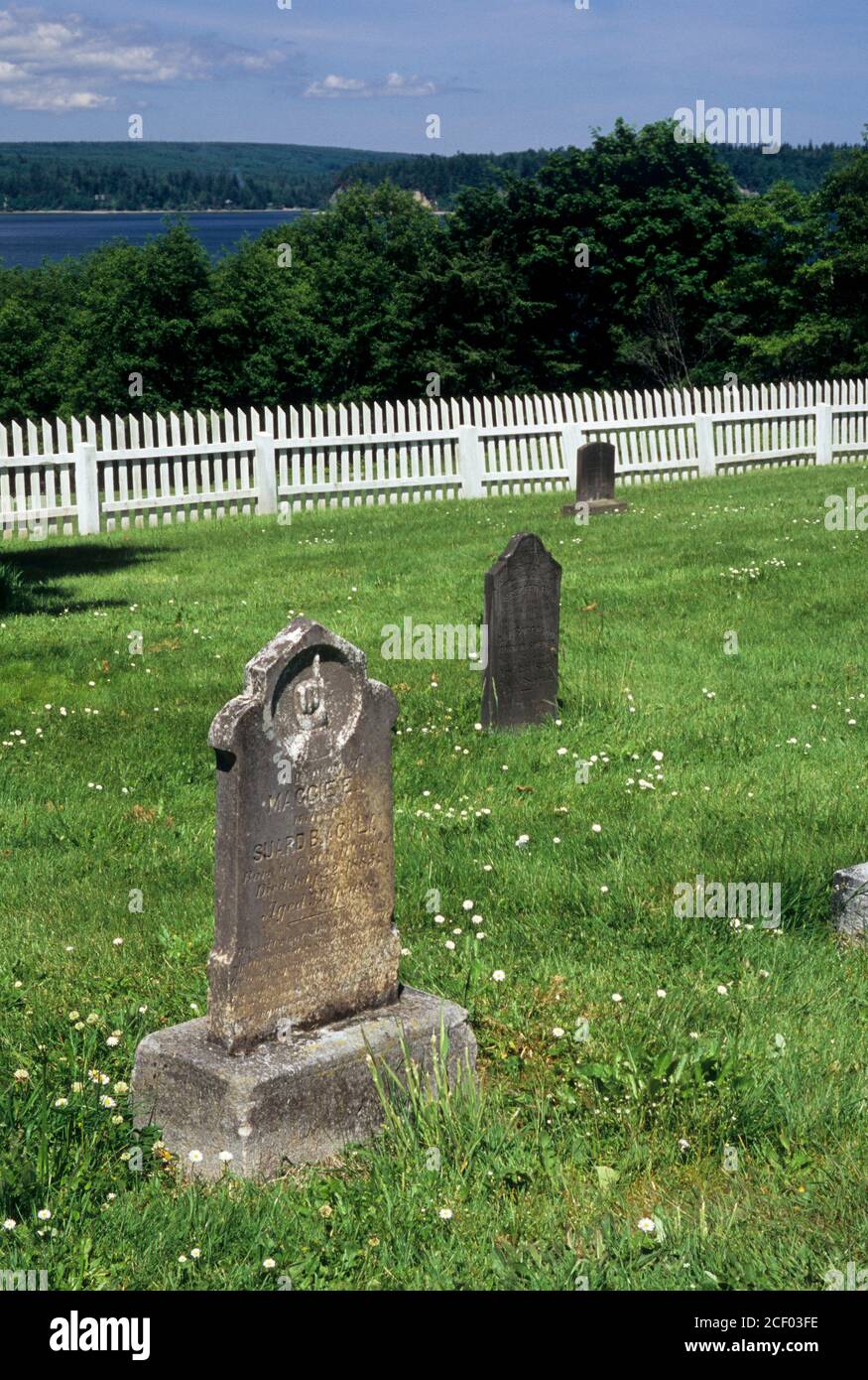 Buena Vista Cemetery, Port Gamble, Washington Stock Photo