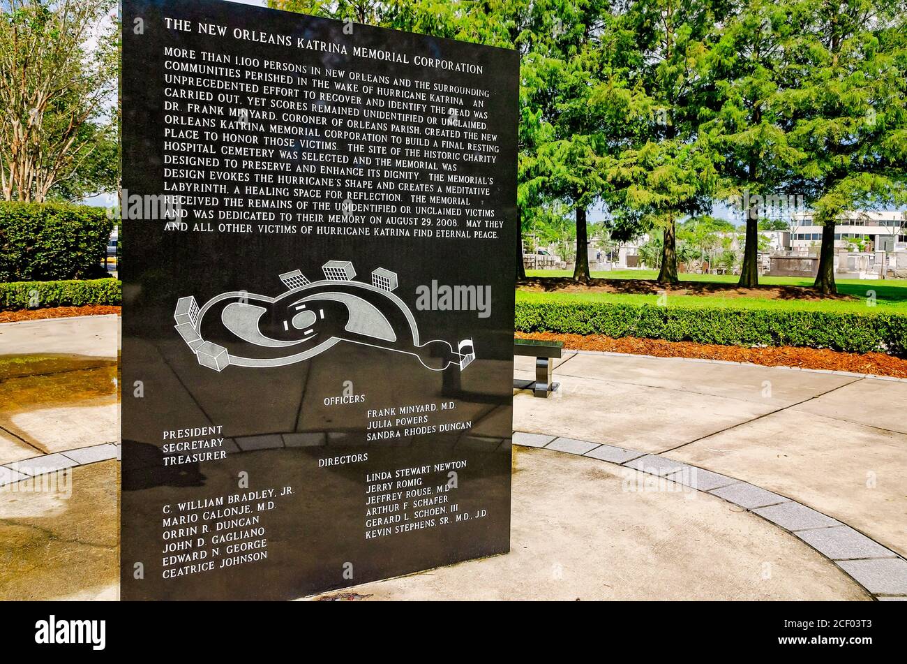 The Hurricane Katrina Memorial is pictured on Canal Street, Aug. 29