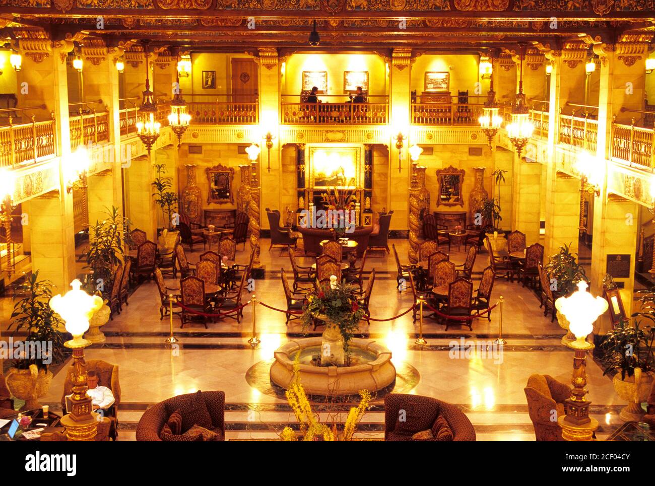 Main lobby, Davenport Hotel, Spokane, Washington Stock Photo