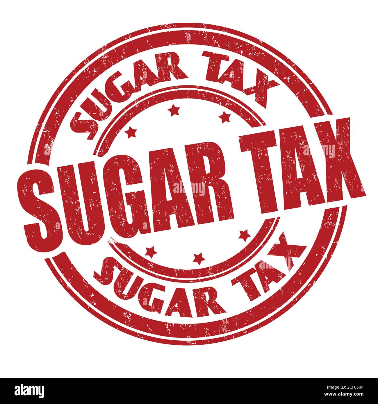 Sugar tax grunge rubber stamp on white background, vector illustration Stock Vector