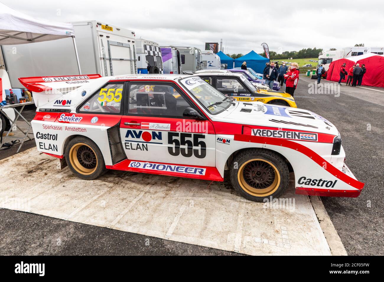 Audi Quatro racing car in the paddock at the 5 Nations British