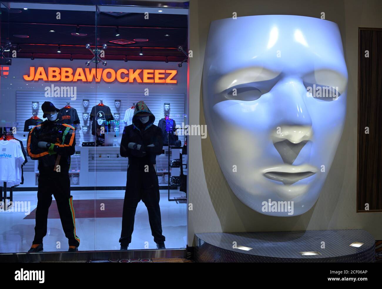 Jabbawockeez merchandising at the MGM Grand, Las Vegas NV Stock Photo