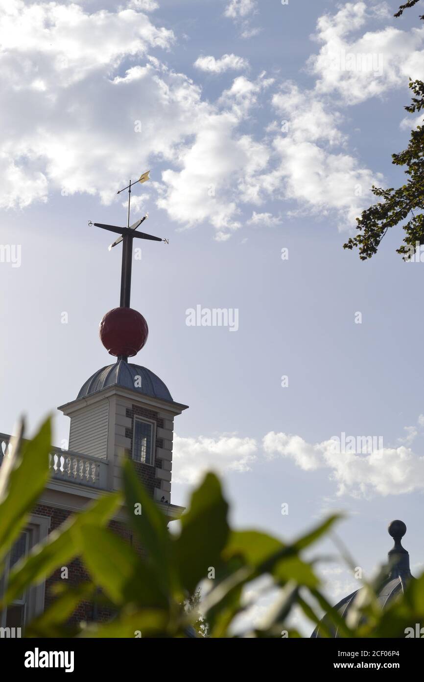 Time Ball on Flamsteed House, Greenwich Observatory, London Stock Photo