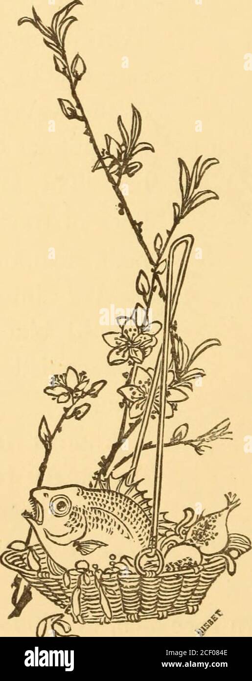 Nine Years In Nipon Sketches Of Japanese Life And Manners Spray Of Cherry Blossom By Shunzan A Style Of Pictorial Ornament Very Much In Favour Andpartly Founded On The Floral Philosophy