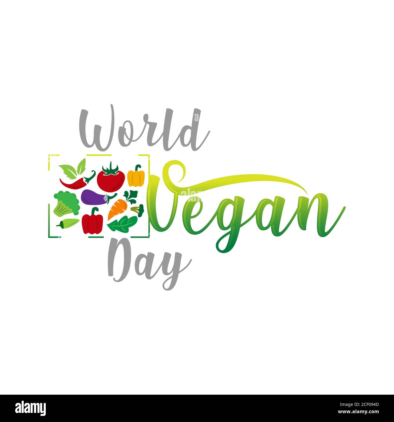 World vegan day vector illustration. Suitable for greeting card, poster and banner Stock Vector