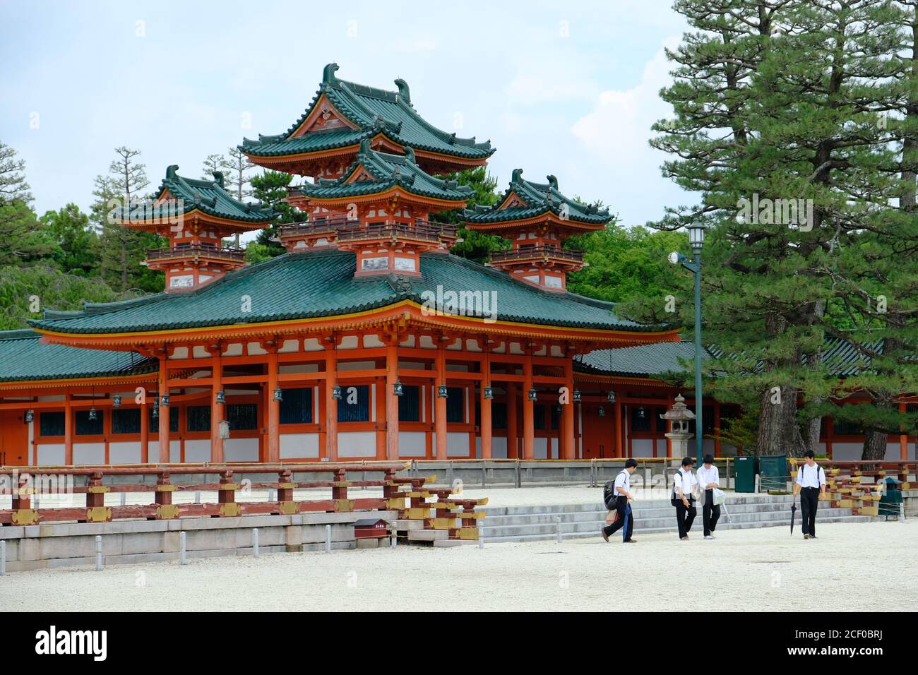 Kyoto Japan - Shinto Shrine Heian Shrine area Stock Photo