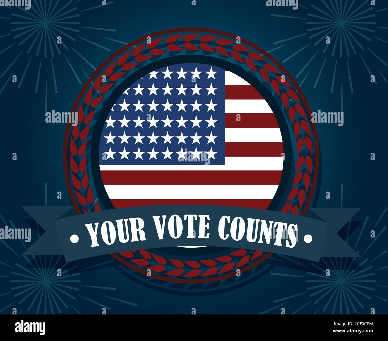 american flag your vote counts, politics voting and elections USA, make