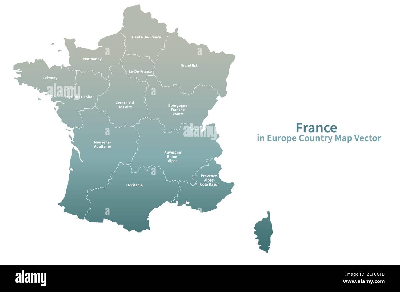 France Vector Map European Country Map Green Series Stock Vector Image Art Alamy