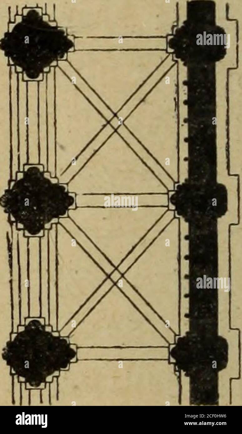 . L'architecture romane. 1$, ÉGLISE DE PETERBOROUGH (ANGLETERRE^ (Plan.) de la nef, comme à Cerisy-la-Forêt, et de mêmequ^à Waltham-Abbey, établit une circulation autour dePédifice à la hauteur des fenêtres hautes de la nef. Au centre de lédifice sélève une tour-lanterneportée sur quatre grosses piles formant la croisée dutranssept et de la nef, à Pexemple des églises romanes ducontinent. Dans les églises anglaises comme dans leséglises normandes, les archivoltes des arcades, les en-cadrements des galeries et surtout les portails repro-duisent à profusion les ornements linéaires particuliersà Stock Photo