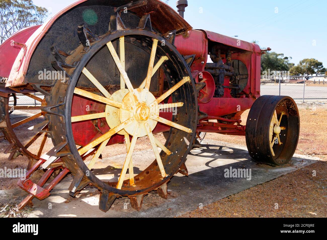 McCormick-Deering steel wheel tractor, Kellerbberrin, Western Australia Stock Photo