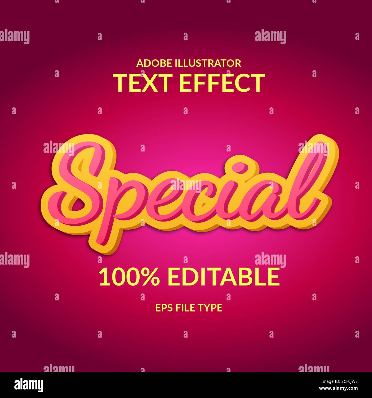 Special script font editable adobe illustrator text effect. Cute ...