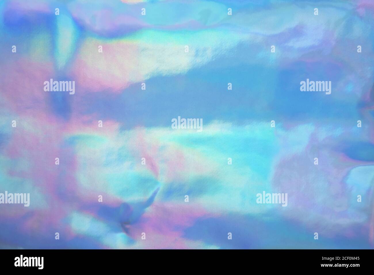 Iridescent neon background. Holographic wrinkled abstract foil texture ...