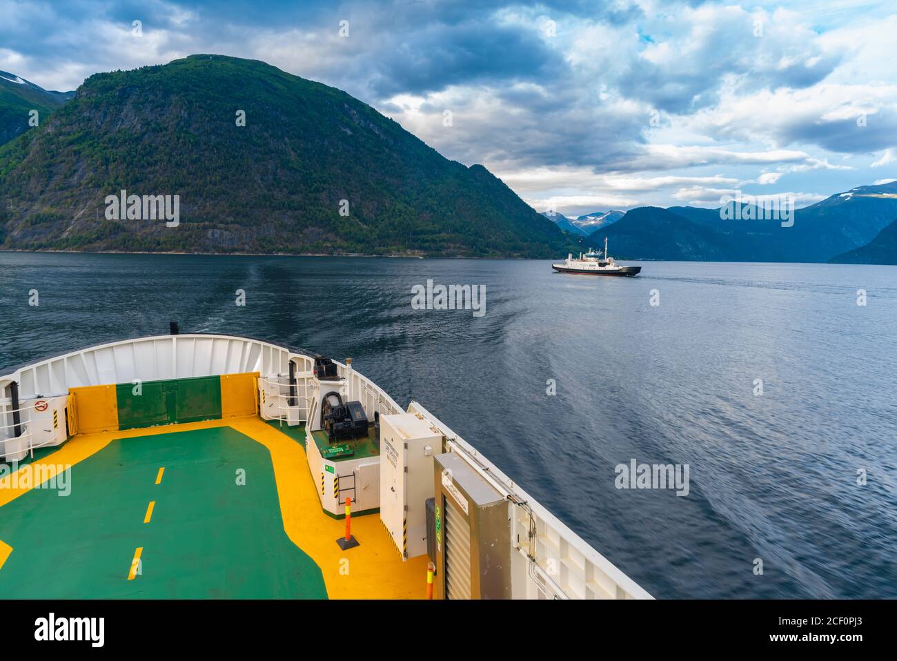 Ferry crossing between Linge and Eidsdal on the scenic Route 63