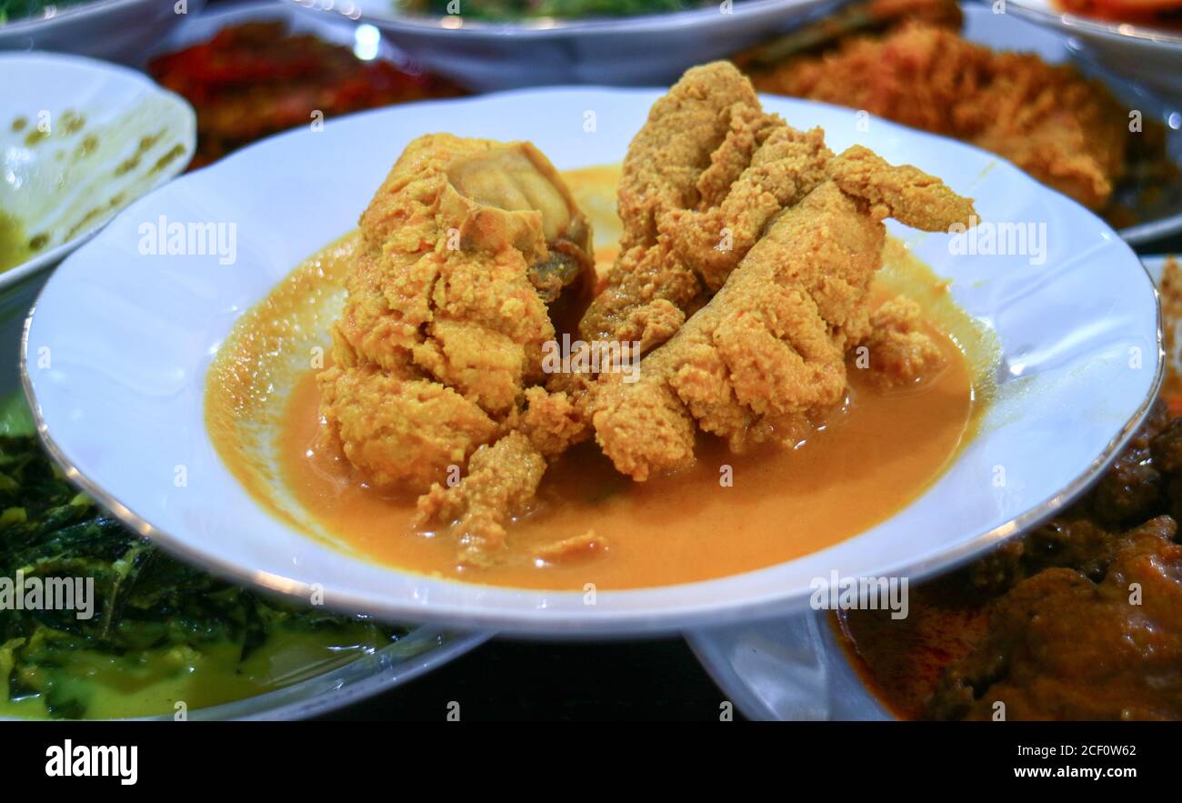 Fish Eggs Curry Gulai Telor Ikan At Padang Restaurant In Jakarta Indonesia Stock Photo Alamy