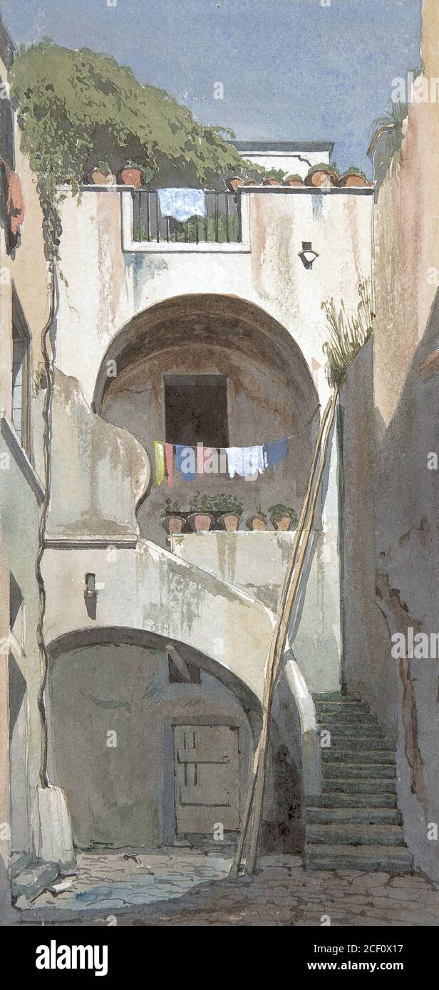 Cromek Thomas Hartley - a House at Sorrento - British School - 19th  Century Stock Photo