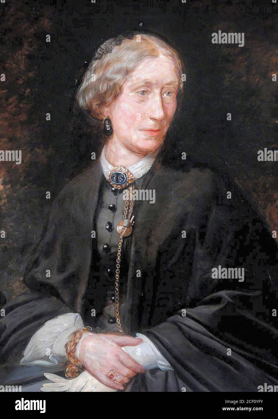 Dickinson Lowes Cato - Portrait of Mrs Brown Grieve - British School ...