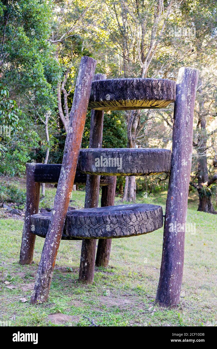 timber climbing frame