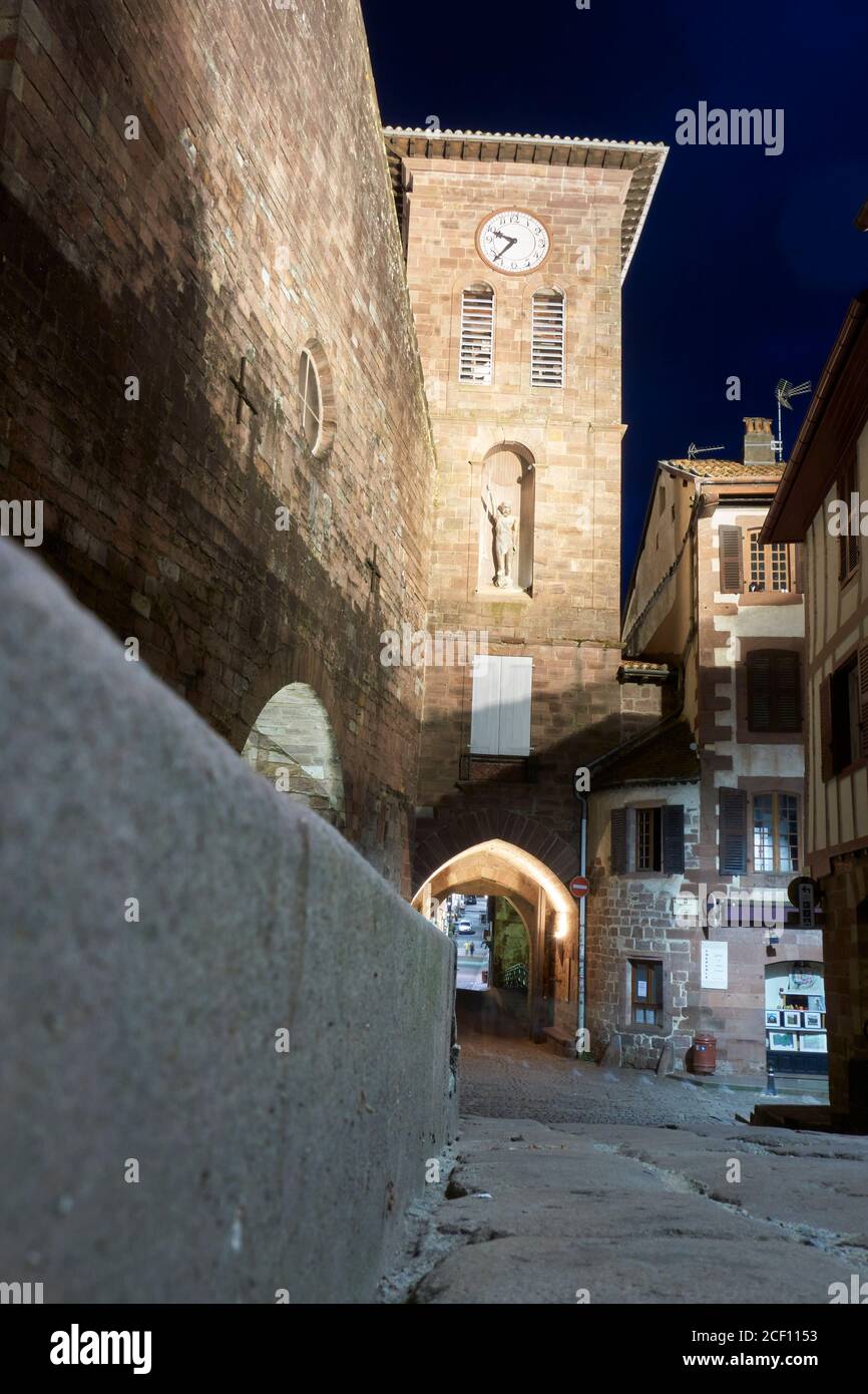 Saint Jean Pied de Port. Basque Country. France Stock Photo