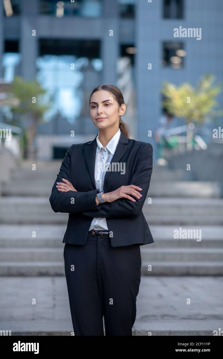 Serious female in elegant suit hi-res stock photography and images - Alamy