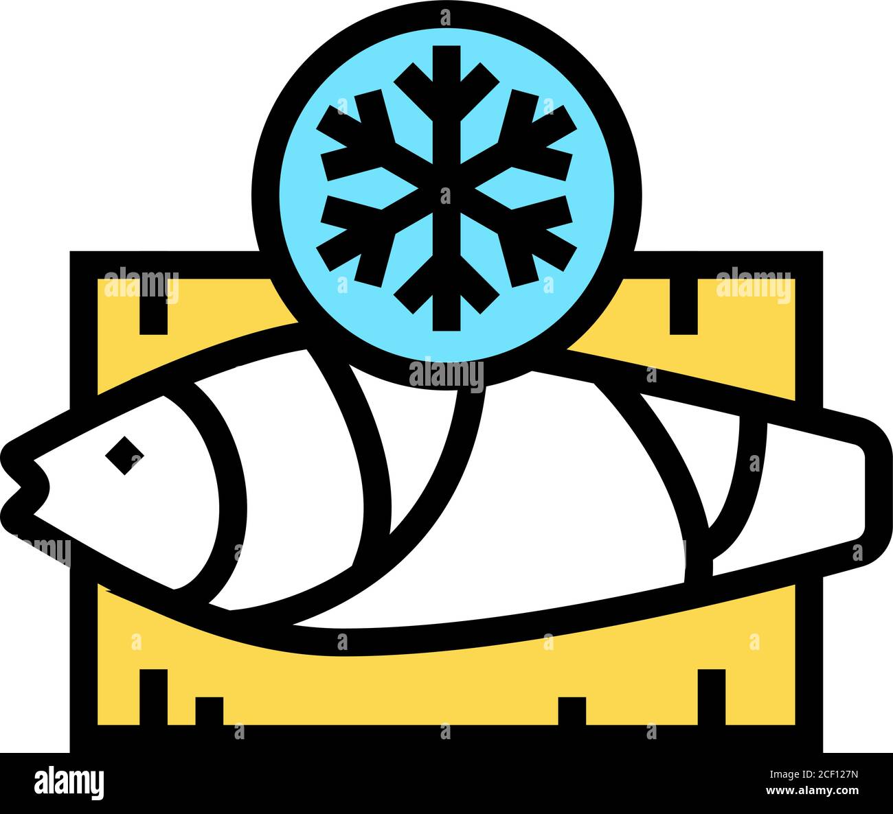 frozen tuna color icon vector illustration Stock Vector Image & Art Alamy