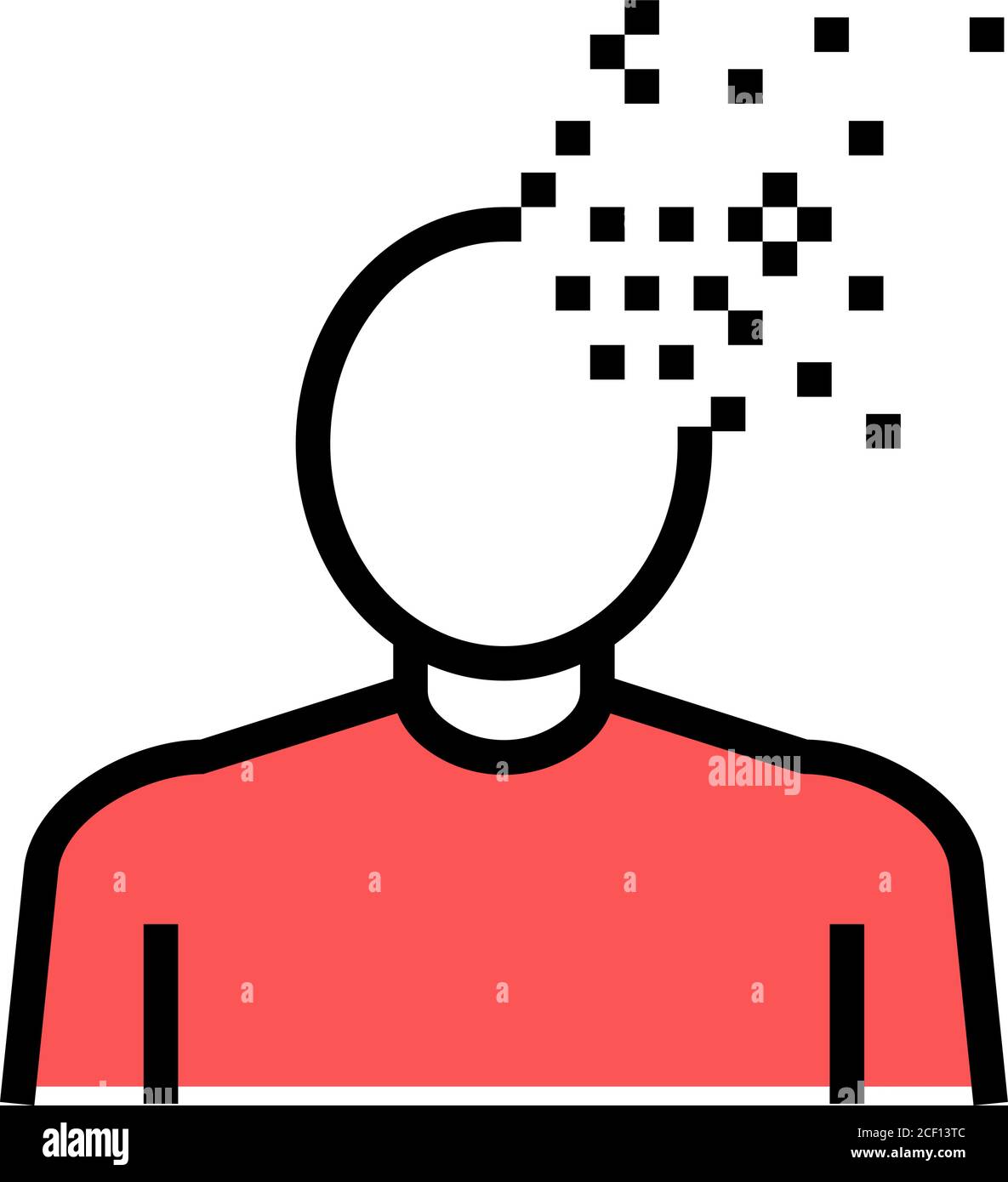 dementia psychological problems color icon vector illustration Stock ...