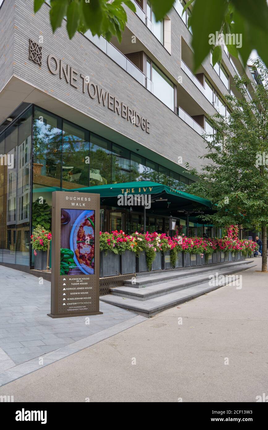The Ivy Brasserie Near Tower Bridge London England Uk Stock Photo Alamy
