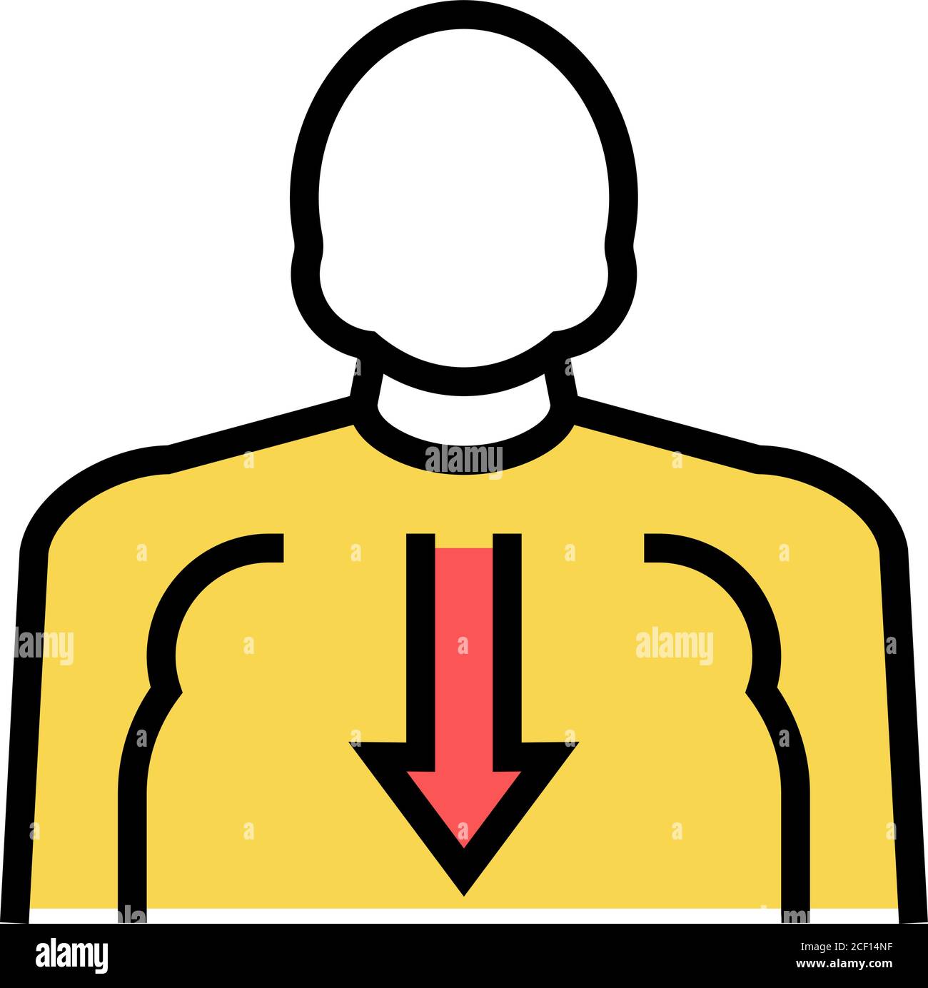 bulimia psychological problems color icon vector illustration Stock ...