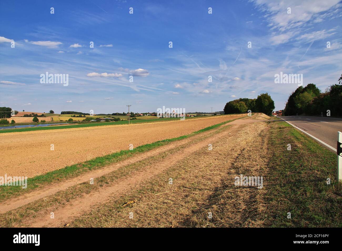 The panorama of fields in Bavaria, Germany Stock Photo - Alamy
