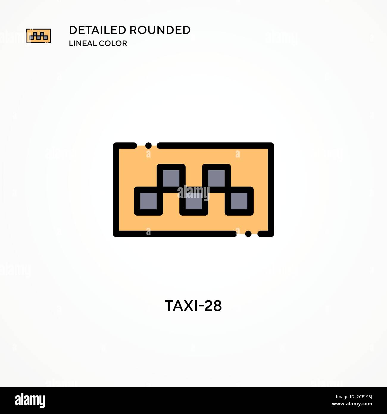 Taxi-28 vector icon. Modern vector illustration concepts. Easy to edit and customize. Stock Vector