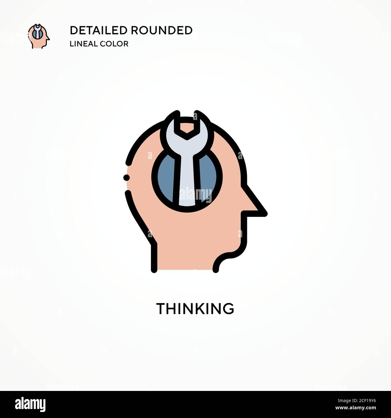 Thinking vector icon. Modern vector illustration concepts. Easy to edit ...