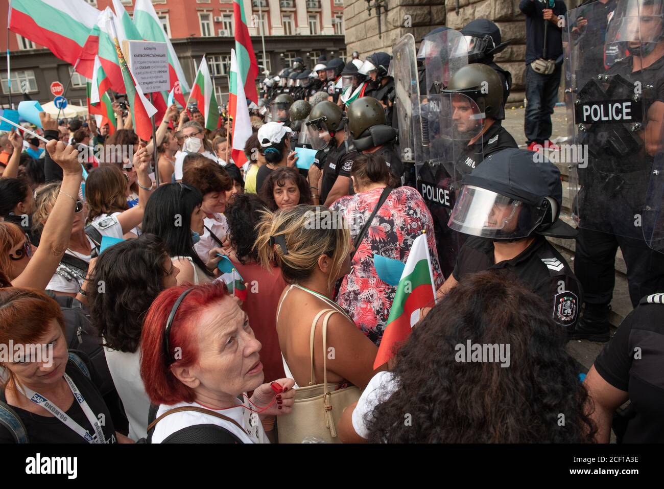 Sofia, Bulgaria. September 2nd 2020 Bulgarian anti-government ...